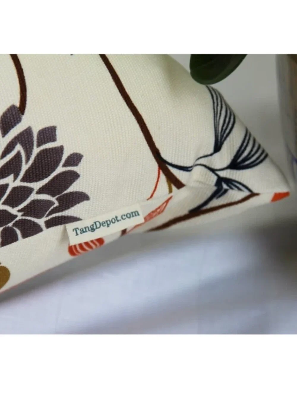 TangDepot Set of 4 Cotton Floral Throw Pillow Covers, 18×18. Covers Only.